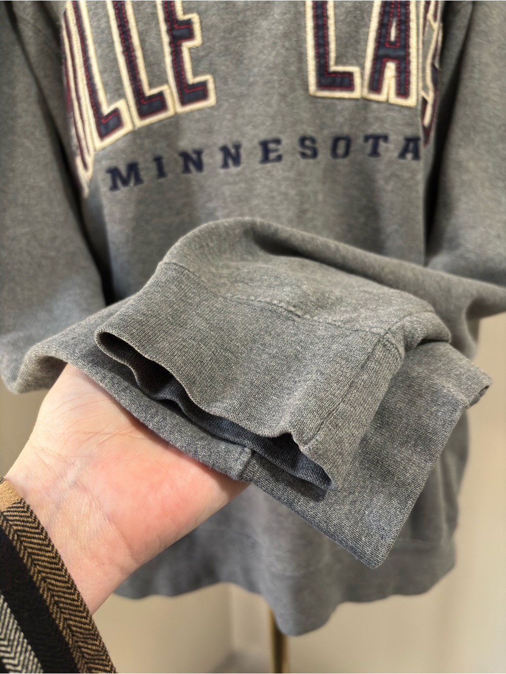 Vintage Gear For Sports Minnesota Mille Lacs Quarter Zip Sweatshirt Large Gray - Picture 7 of 10